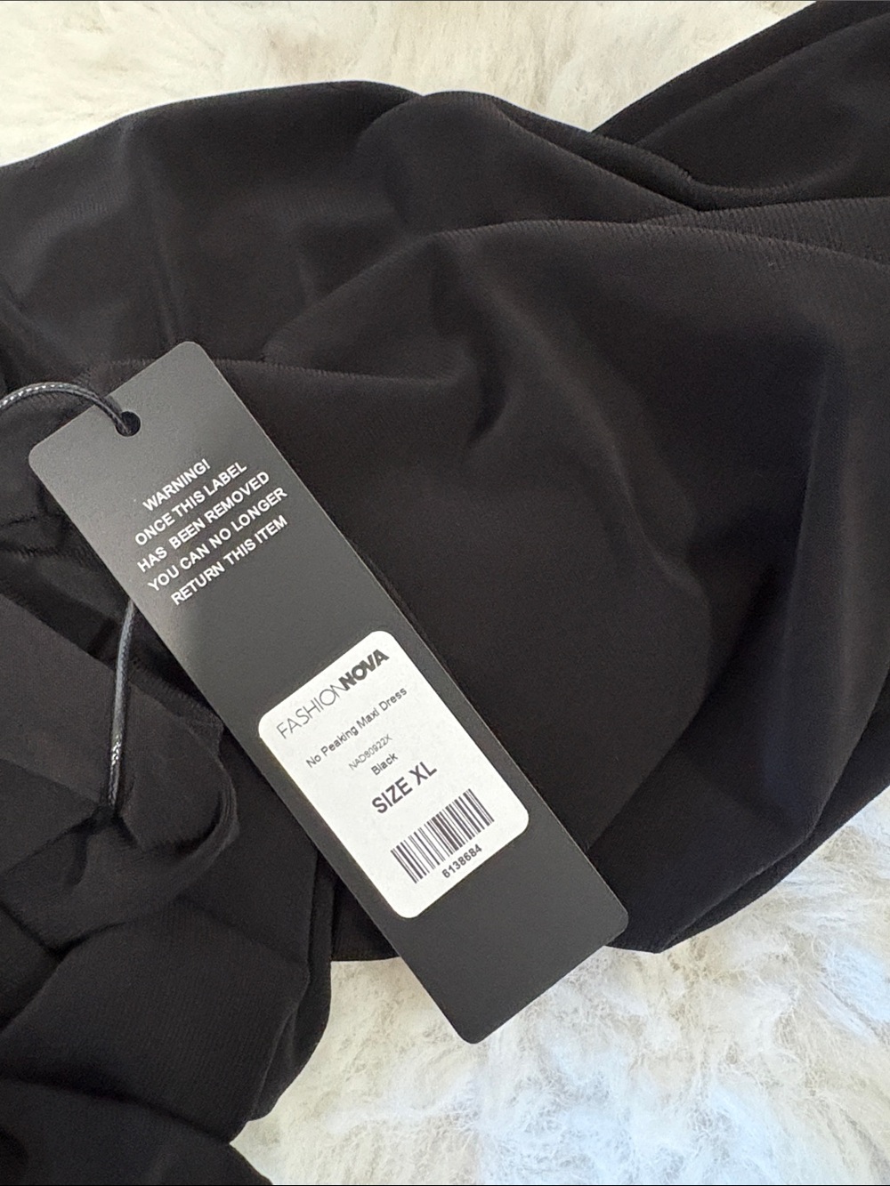 Fashion Nova Black One-Shoulder Evening Gown with Thigh Slit - Picture 3 of 3